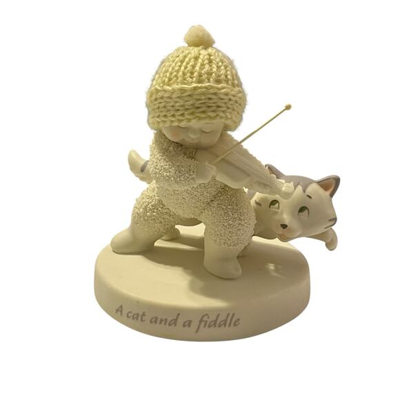Department 56 Snowbabies Cat and the Fiddle 2010 Figurine - Picture 1 of 6